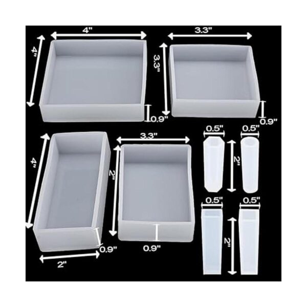 Juego de 8 moldes de resina de silicona moldes de_4