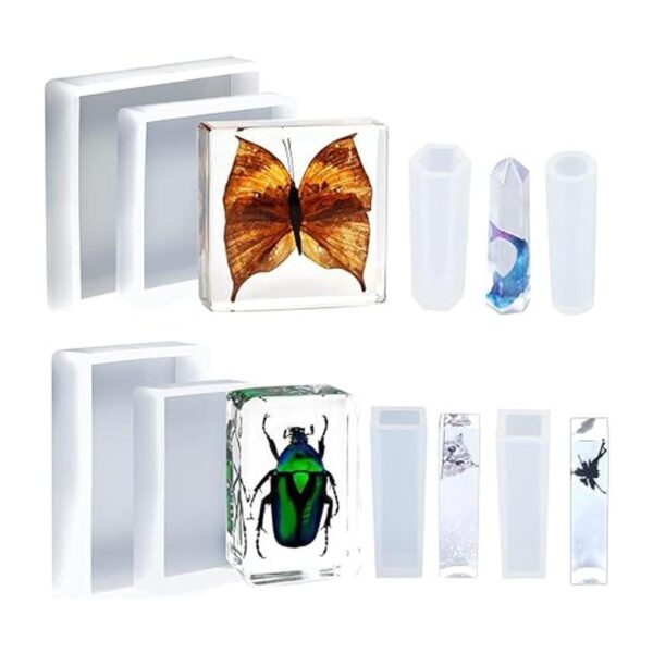 Juego de 8 moldes de resina de silicona moldes de_1
