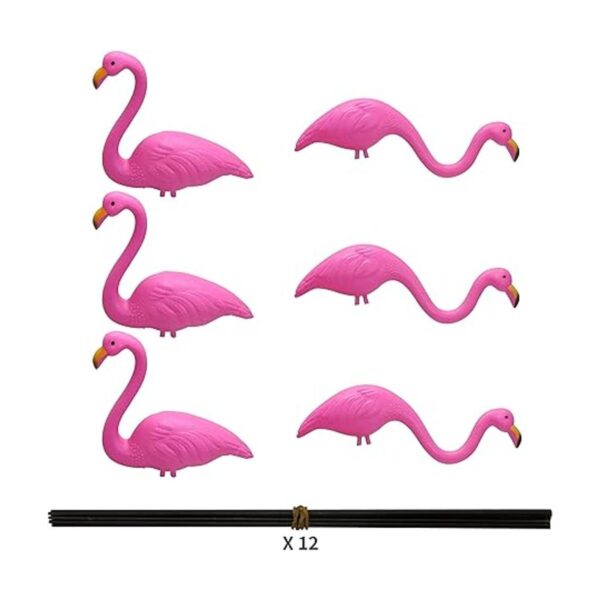 JOYIN Juego de 6 pequeñas estacas de flamenco rosa para_6