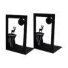 Enyuwlcm Sujetalibros de metal decorativo con base_1