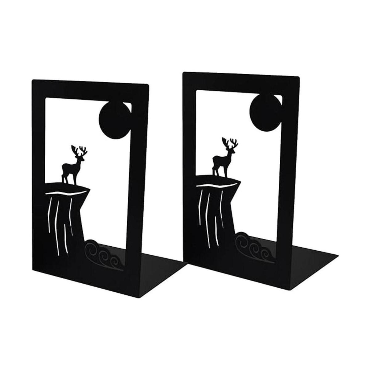 Enyuwlcm Sujetalibros de metal decorativo con base