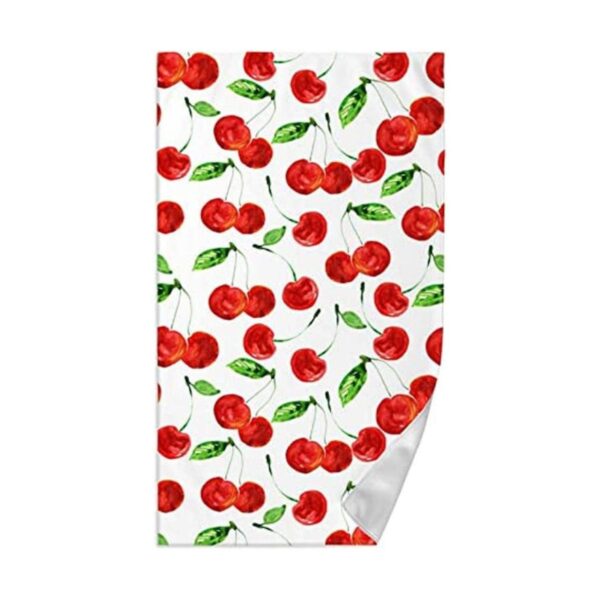 Dujiea Sweet Red Cherry Toalla de cocina suave y_1