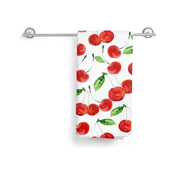 Dujiea Sweet Red Cherry Toalla de cocina suave y_2