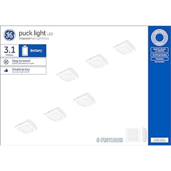 GE Lámpara LED de disco con pilas 3.1 pulgadas luz_3