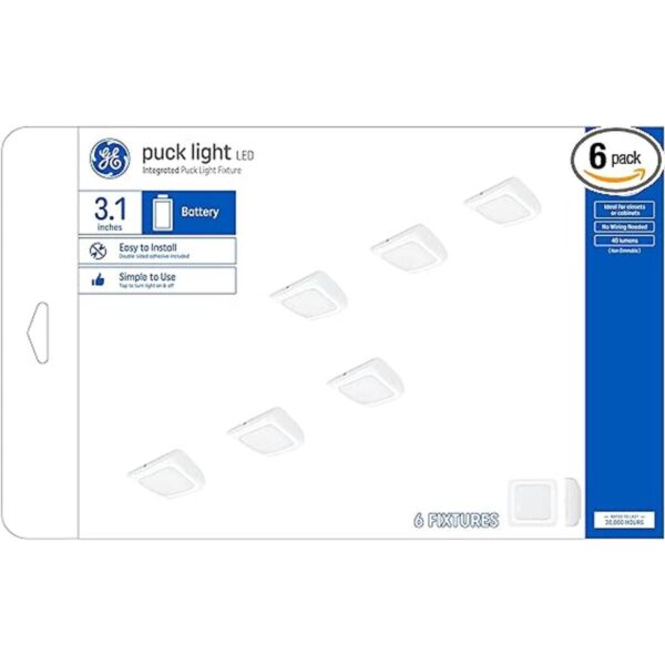 GE Lámpara LED de disco con pilas 3.1 pulgadas luz_1