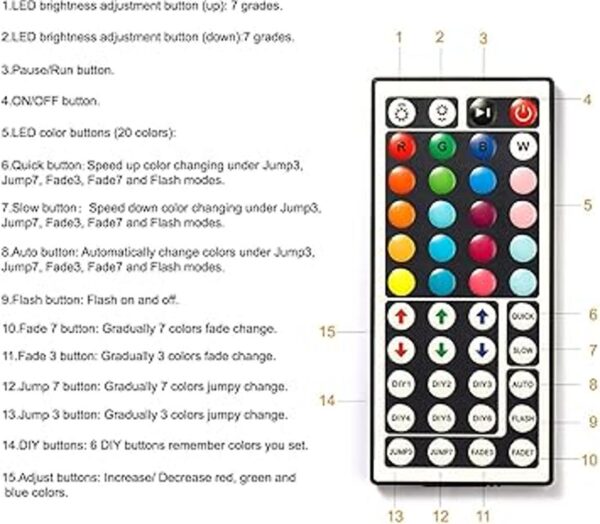 GALYGG Kit de control remoto IR de 44 teclas caja de_5