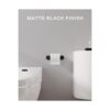 Fixsen Soporte de papel higiénico negro mate para baño_4