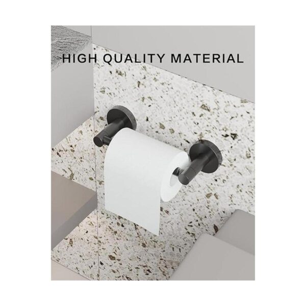 Fixsen Soporte de papel higiénico negro mate para baño_3