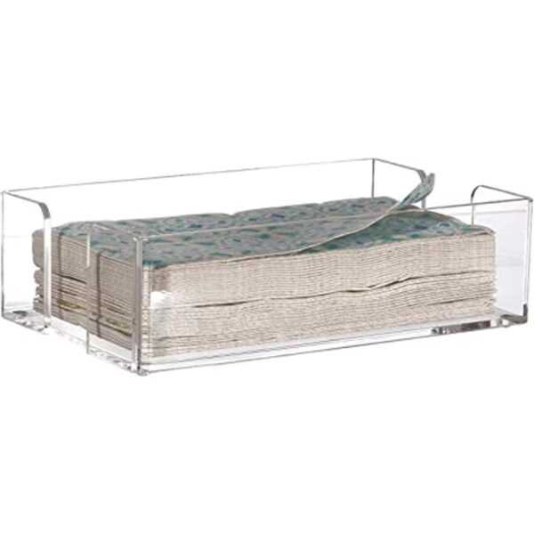 Cq acrylic Servilleteros transparentes para cocina cesta_1