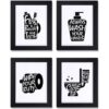 Juego de 4 impresiones artísticas de pared con marcos_1