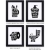 Juego de 4 impresiones artísticas de pared con marcos_2
