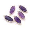 LE SKY 5 unids conectores de piedra natural facetado oval_1