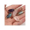 LE SKY 5 unids conectores de piedra natural facetado oval_4