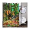 Gdmoon YLWHGD546 Cortina de ducha de animales tropicales