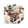 LE SKY 5 unids conectores de piedra natural facetado oval_5