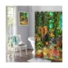 Gdmoon YLWHGD546 Cortina de ducha de animales tropicales