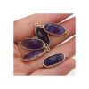 LE SKY 5 unids conectores de piedra natural facetado oval_3