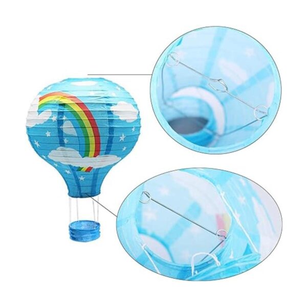 Famgee Juego de 6 faroles de papel colgantes de globos de_3