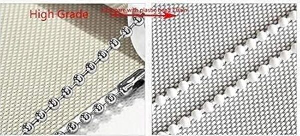 Luanxu Cadena de cuentas de acero inoxidable de 0.177 in