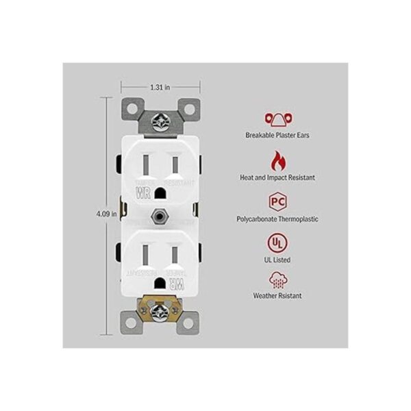 ENERLITES Receptáculo dúplex resistente a la intemperie