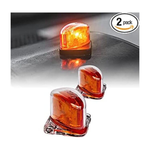 Juego de 2 luces LED mini ámbar rojo para guardabarros_1