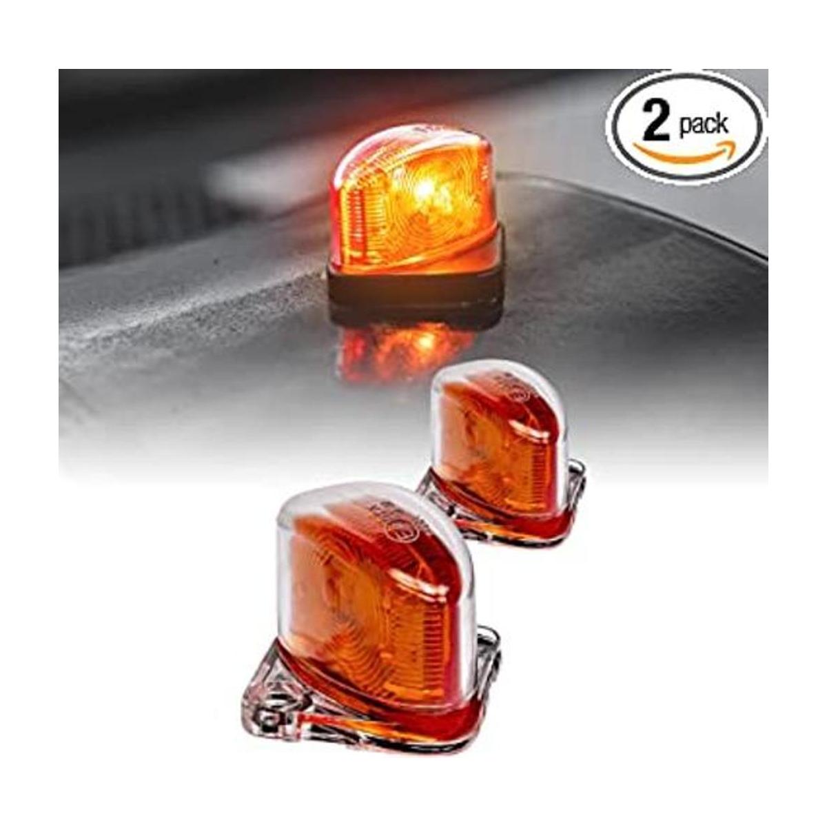 Juego de 2 luces LED mini ámbar rojo para guardabarros
