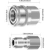 Hotop Juego de 2 adaptadores NPT de acero inoxidable macho_2