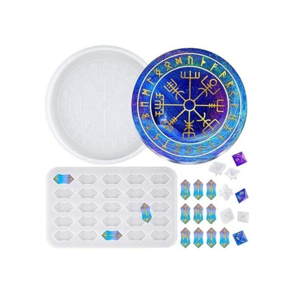NiArt Rune Divination Juego de moldes de resina epoxi