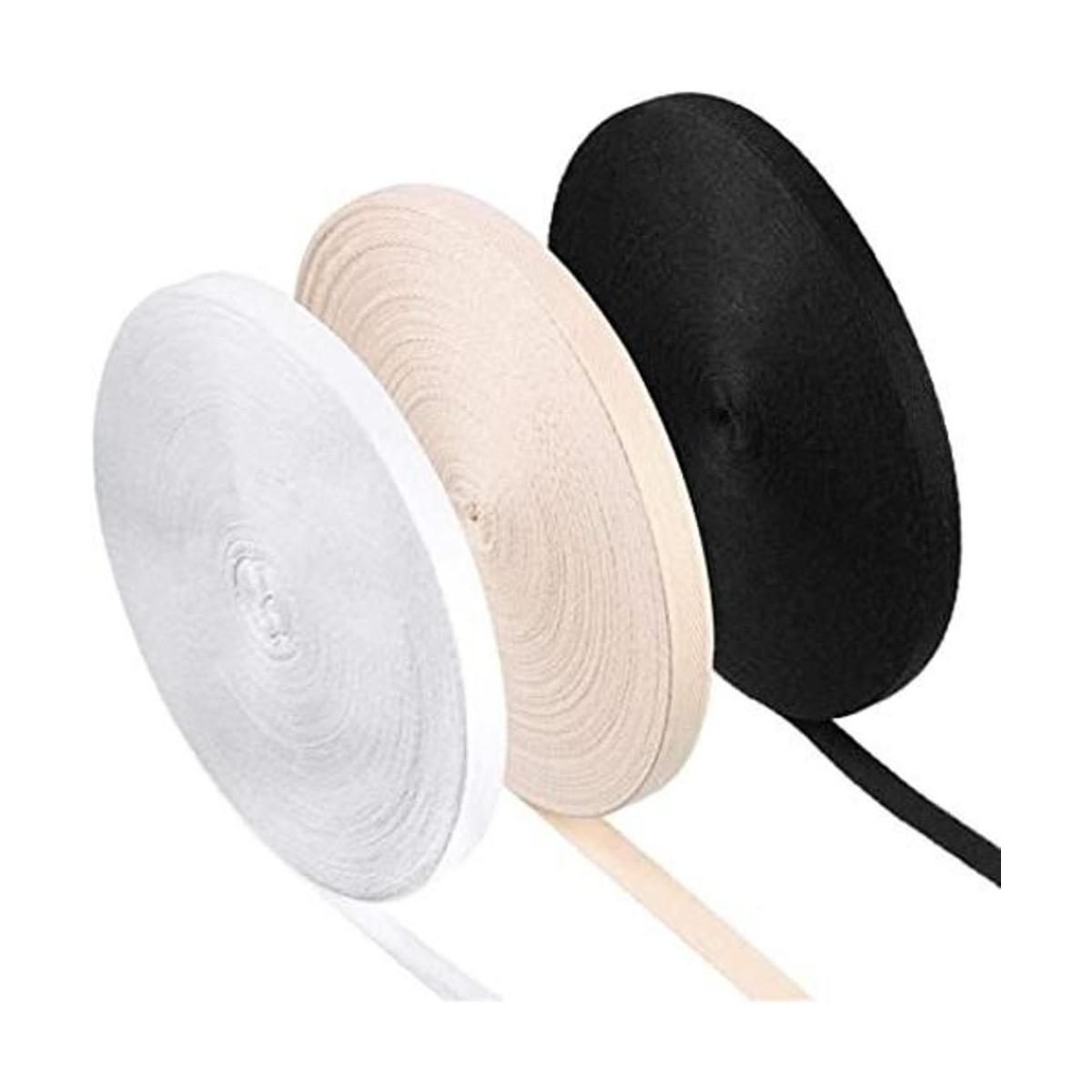 3Rolls Cinta de espiga de algodón de sarga de cinta de