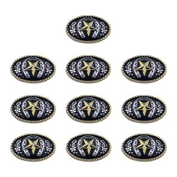 Mingchen Metal Craft Stars Floret Badge decorativo hebilla_1