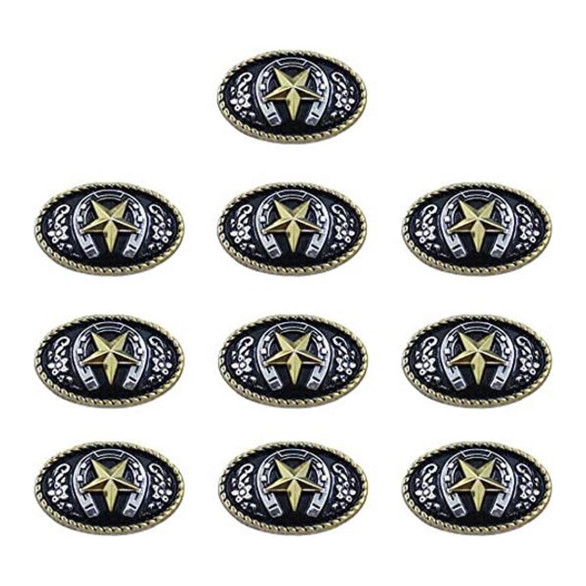 Mingchen Metal Craft Stars Floret Badge decorativo hebilla