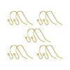 Ganchos para pendientes chapados en oro de 14 quilates