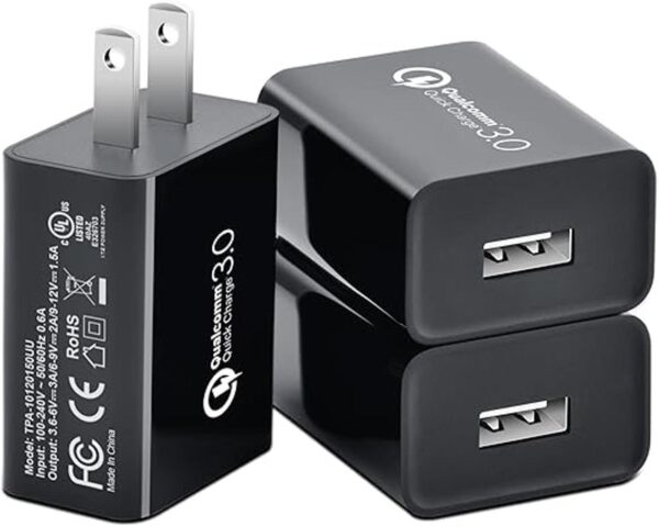 FONKEN Cargador de pared USB de 18 W y 3 A carga rápida_1
