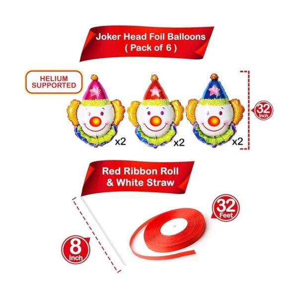 Juego de 6 globos gigantes de payaso de 32 pulgadas