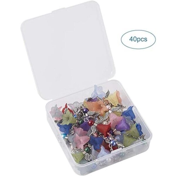 40 piezas por caja de dije de ala de ángel de acrílico 10_6