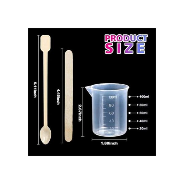 LEOBRO 24 tazas medidoras de resina de 3.4 fl oz con 35