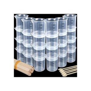 LEOBRO 24 tazas medidoras de resina de 3.4 fl oz con 35