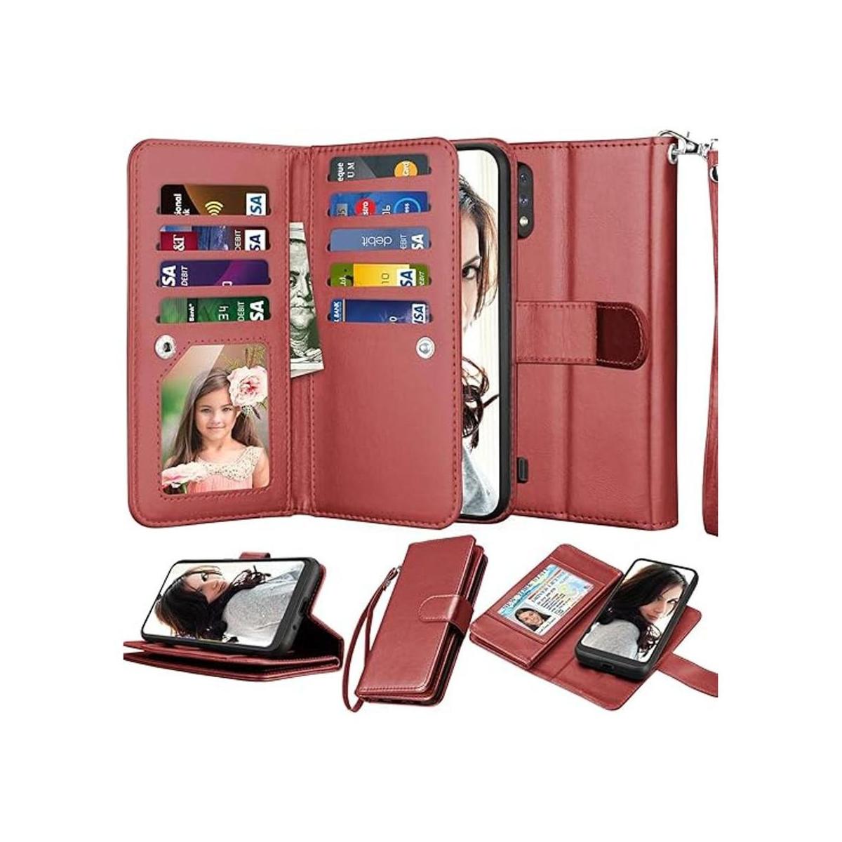 Njjex Funda para Samsung Galaxy A01 9 ranuras para