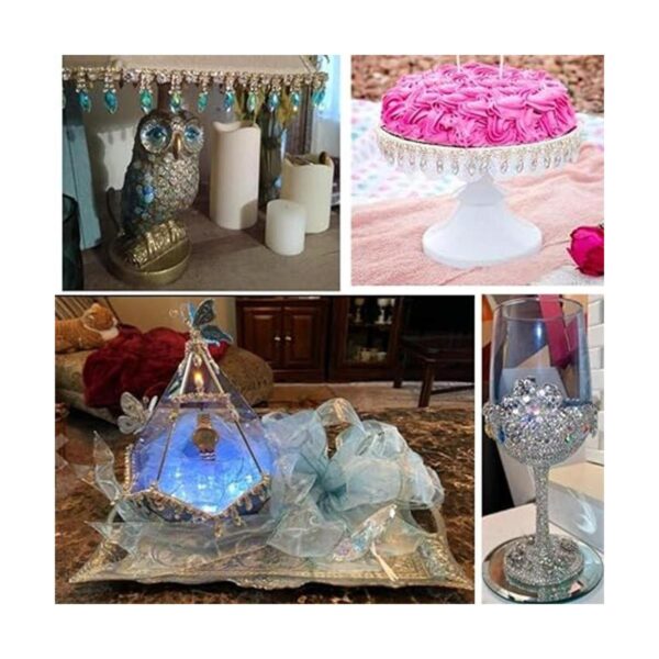 Fbshicung 1 yarda AB resina cristal apliques rhinestone_6