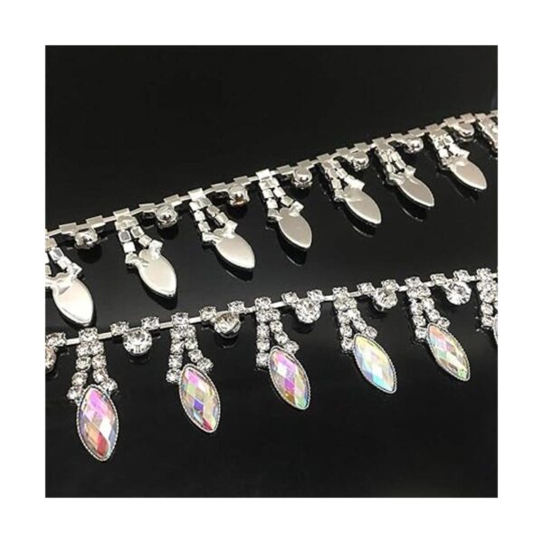 Fbshicung 1 yarda AB resina cristal apliques rhinestone_4