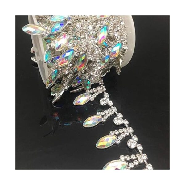 Fbshicung 1 yarda AB resina cristal apliques rhinestone_2