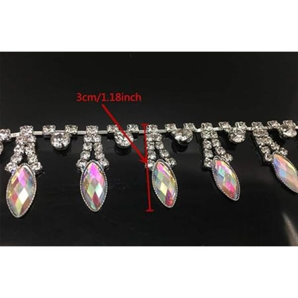 Fbshicung 1 yarda AB resina cristal apliques rhinestone_3