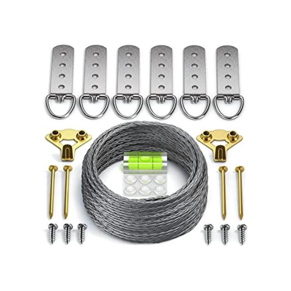 Kit de alambre para colgar fotos resistente anillo en D