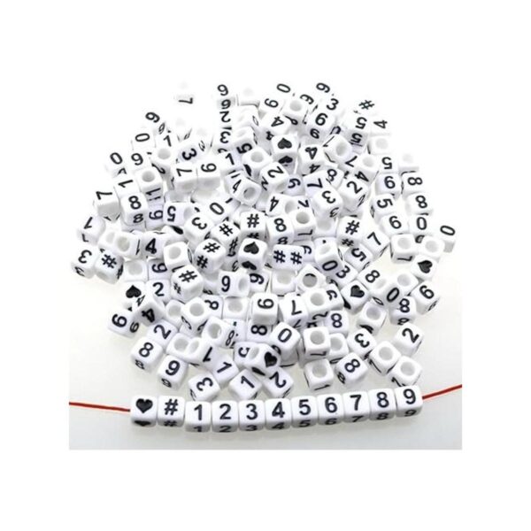 Gresorth 800 cuentas de acrílico de cubo blanco para_3