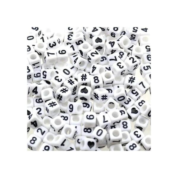 Gresorth 800 cuentas de acrílico de cubo blanco para_1