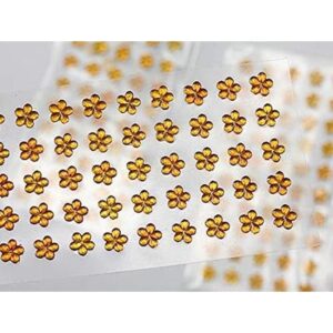 KraftGenius Allstarco 6mm Amber LQ32 Flower Self Adhesive_1