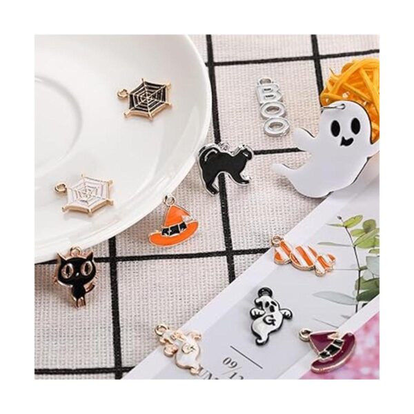 Junkin 69 dijes de Halloween para bricolaje esmaltados