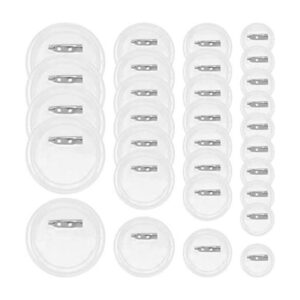 Mardatt Juego de 50 insignias de botón transparentes de 4