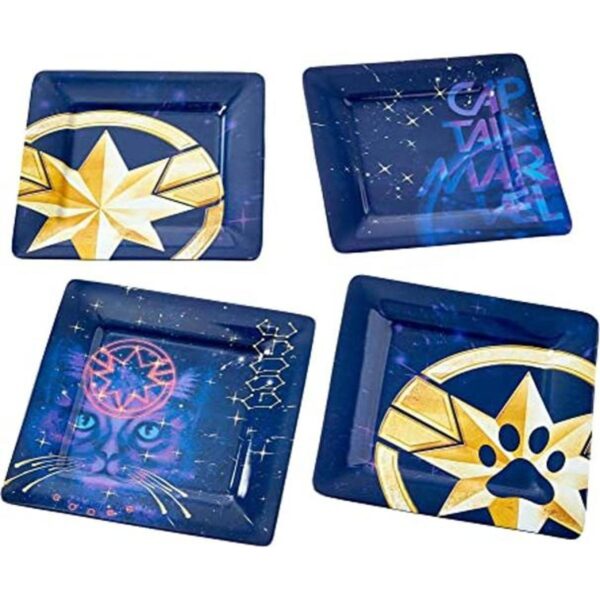 Marvels Captain Marvel Celestial Goose Juego de platos