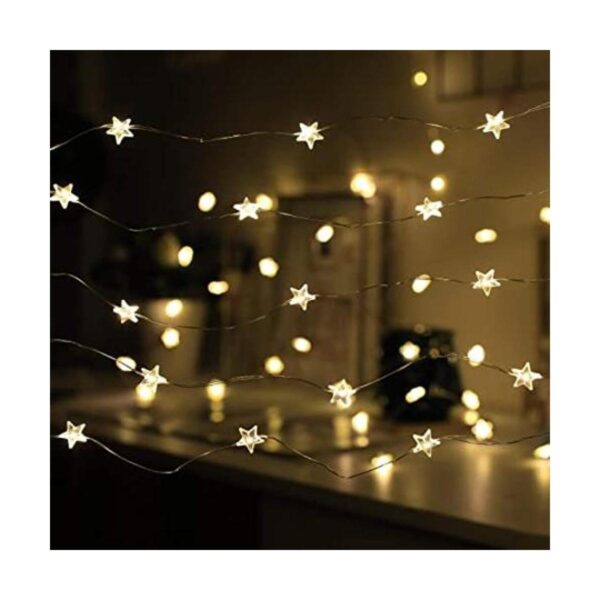 Guirnalda de luces de estrella de 40 luces LED decorativas